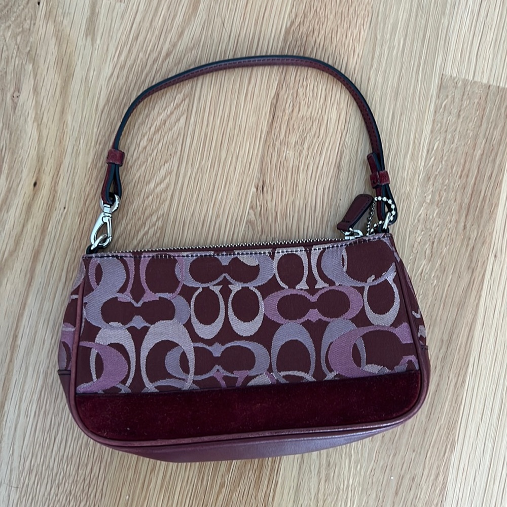 Maroon Coach Mini Bag